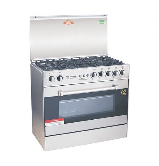 Welcome 5 Burner Gas Cooking Range Wc-4000 - Grey And Black